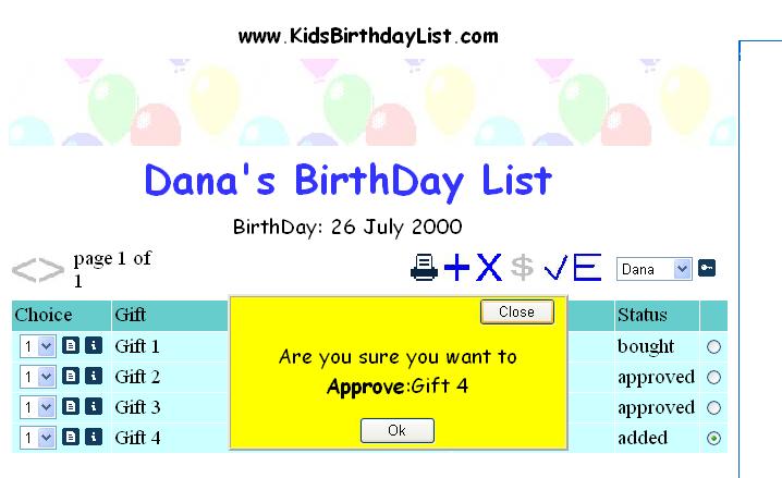 image showing the approve confirmation area