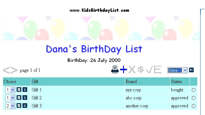 image of main page for child view